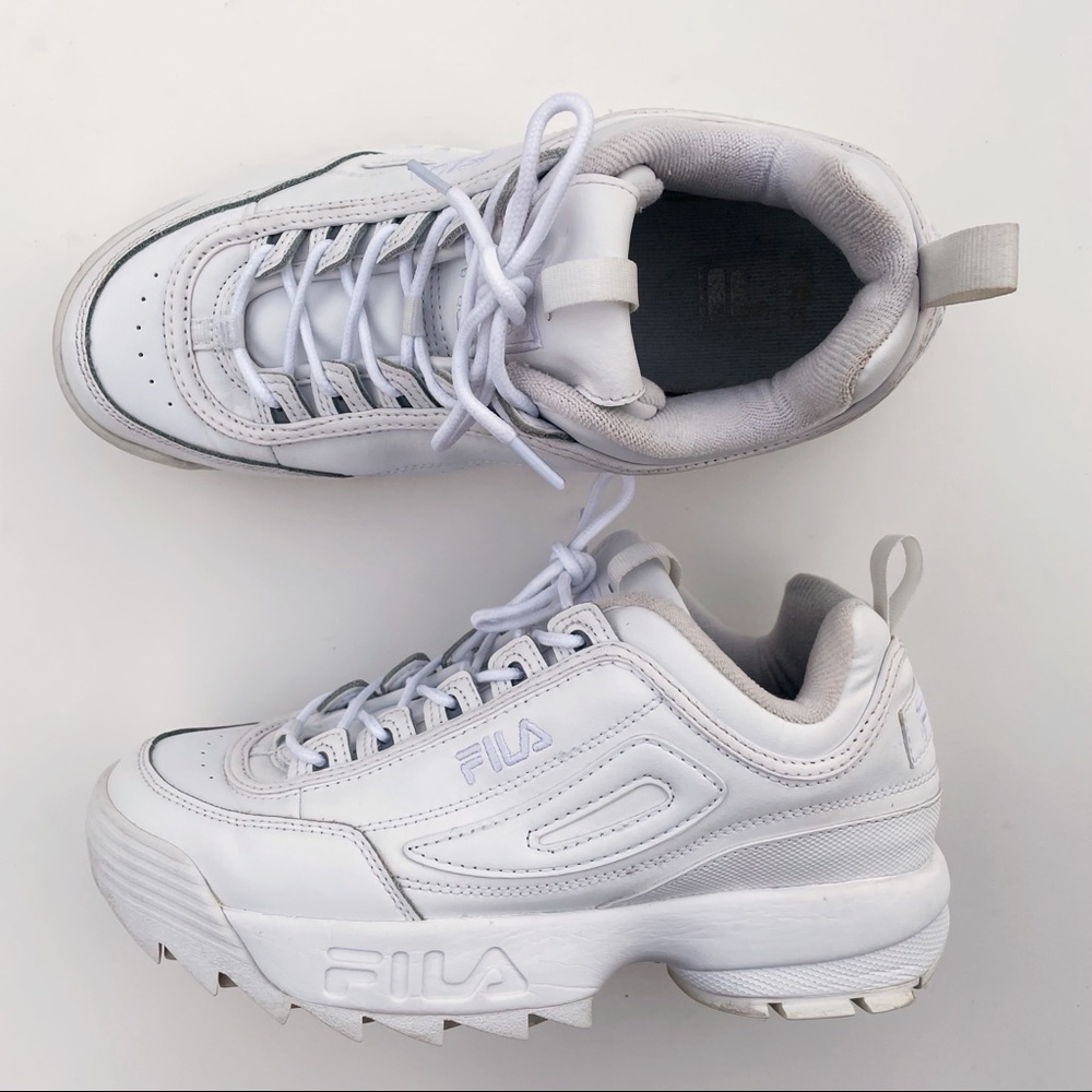 Chunky All White Fila Disruptors Size 9.5